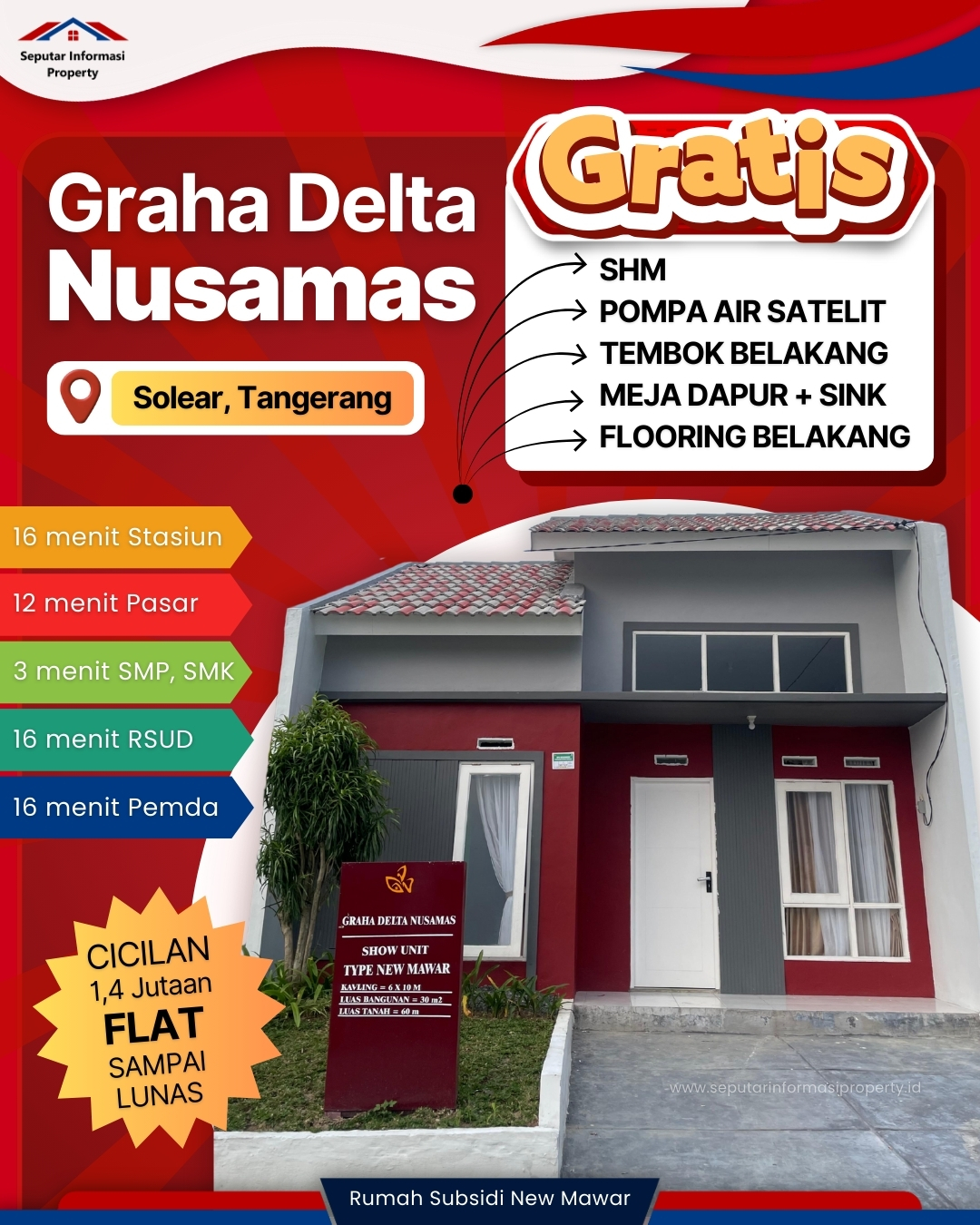 Listing Tipe Mawar Graha Delta Nusamas